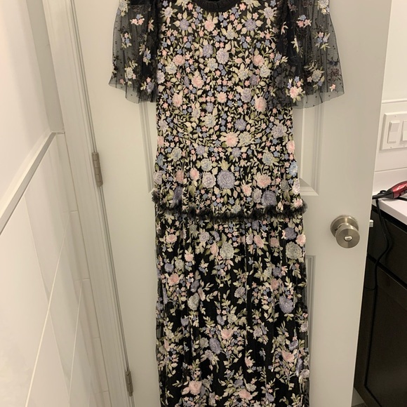 Needle And Thread Rose Dream Ankle Black Gown with Tags Worn Once - Picture 3 of 7